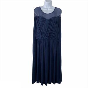Lane Bryant Dress Mesh Sleeveless Stretch‎ Blue NWT